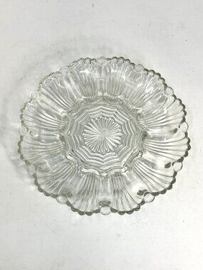 Vintage Anchor Hocking 896 Deviled Egg Platter Relish Tray Plate MCM Server